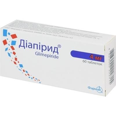 Диапирид таблетки по 4 мг №60 (10х6)