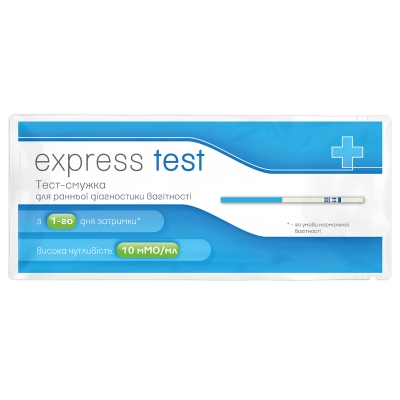 Тест-смужка Express Test Економ для визначення вагітності, 1 штука