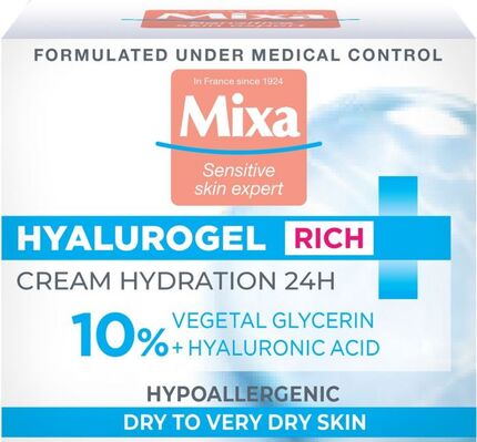 Крем Mixa Hyalurogel для очень сухой чувствительной кожи лица, 50 мл