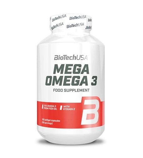 Жирные кислоты Biotech Mega Omega 3, 180 капсул