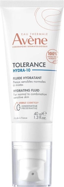Флюид для лица Avene Tolerance Hydra-10 увлажняющий с гиалуроновой кислотой, 40 мл