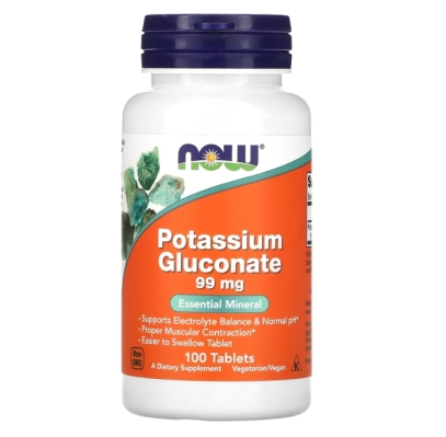 Калия глюконат NOW Potassium Gluconate 99 мг таблетки №100