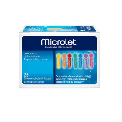 Ланцеты Microlet с силиконовым покрытием, 25 штук