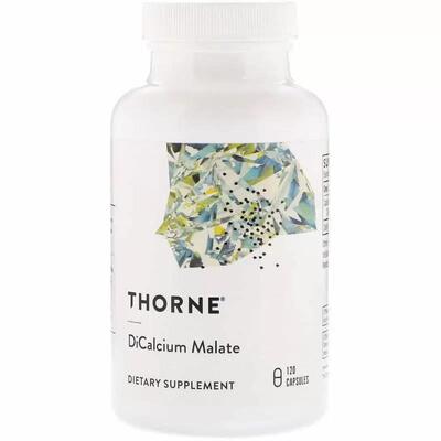Кальций малат Thorne Research Dicalcium Malate 250 мг, 120 капсул