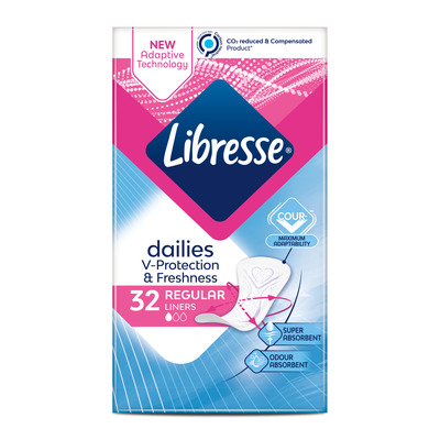 Прокладки ежедневные гигиенические Libresse Dailies Fresh Regular, 32 шт