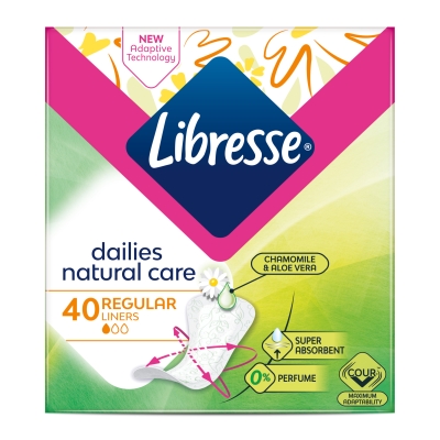 Прокладки ежедневные гигиенические Libresse Dailies Natural Care Regular, 40 шт