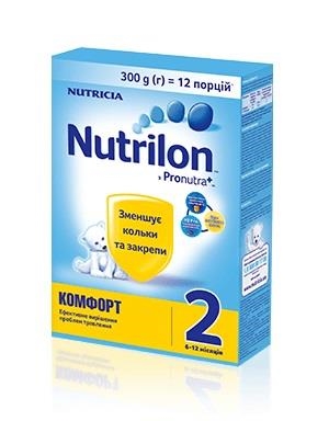 Смесь сухая молочная Nutrilon Комфорт 2 для питания детей от 6 до 12 месяцев, 300 г