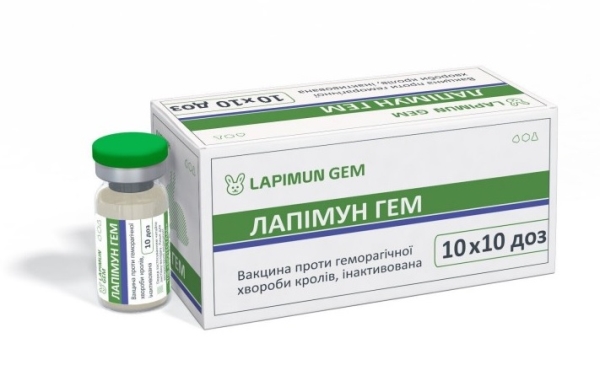 Лапимун Гем вакцина против геморрагической болезни кроликов по 10 доз во флак.