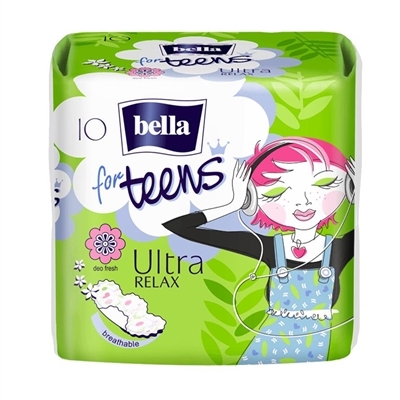 Прокладки гигиенические Bella for Teens Ultra Relax extra soft deo greеn tea, 10 штук