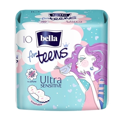 Прокладки гигиенические Bella for Teens Ultra Sensitive extra soft, 10 штук