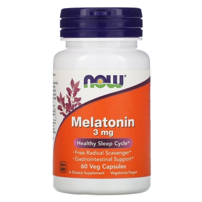 Мелатонин NOW Melatonin 3 мг веганские капсулы №60