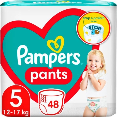 Подгузники-трусики Pampers Pants детские размер 5, 12-17 кг, 48 шт