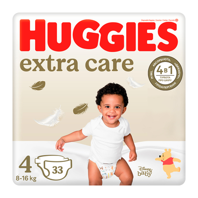 Подгузники Huggies Elite Soft детские, размер 4, 8-14 кг, 33 шт