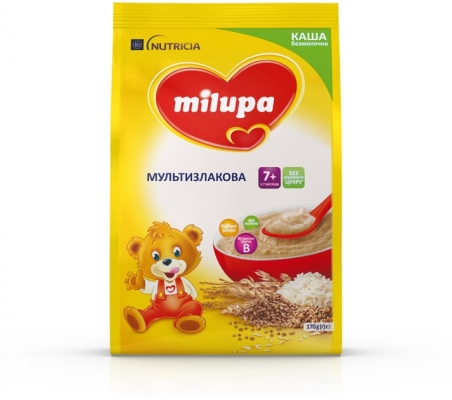 Каша безмолочная Milupa мультизлаковая для детей с 7 месяцев, 170 г