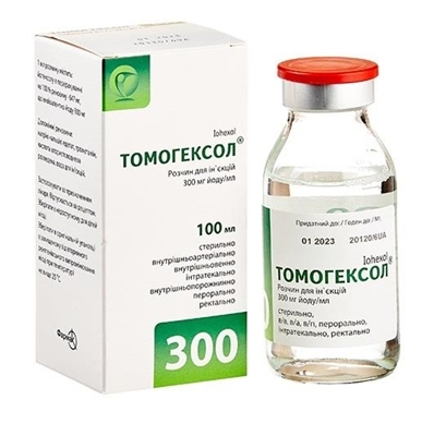 Томогексол раствор д/ин. 300 мг йода/мл по 100 мл №1 во флак.