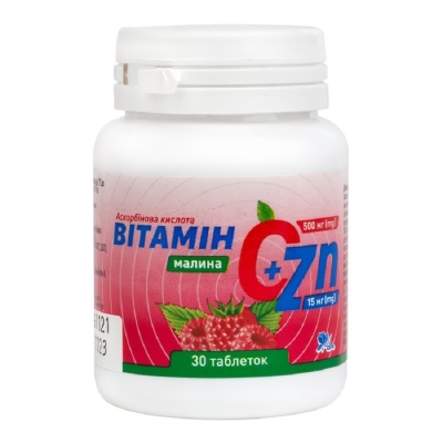 Витамин С 500 мг + Цинк 15 мг таблетки жевательная малина №30 Ronpharm