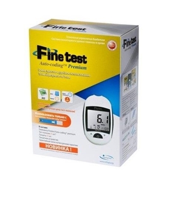 Глюкометр Fine Test Auto-Coding Premium, стартовый комплект (50 тест-полосок, 25 ланцетов)