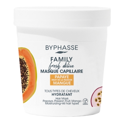Маска Byphasse Family Fresh Delice для всех типов волос, с папаей, маракуей и манго, 250 мл