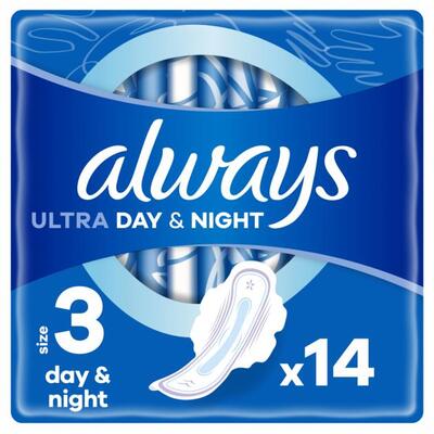 Прокладки гигиенические Always Ultra Day&Night, 6 капель, 3 размер, 14 шт