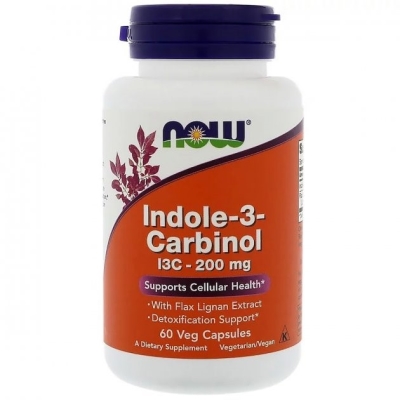 Индол 3 карбинол (I3C) NOW Indole-3-Carbinol 200 мг желатиновые капсулы №60