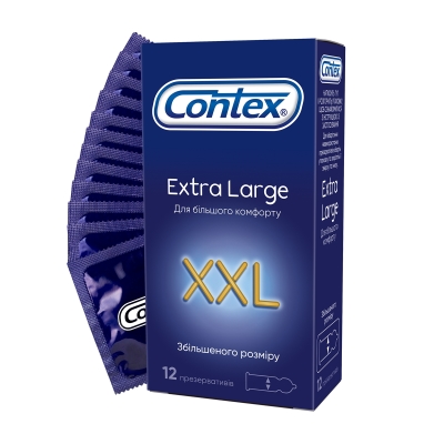 Презервативы латексные Contex Extra Large увеличенного размера, 12 штук