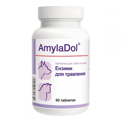 Витаминно-минеральный комплекс Dolfos AmylaDol для собак и кошек при нарушении пищеварения, 90 таблеток