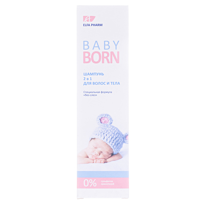 Шампунь Elfa Pharm BabyBorn, 2 В 1 Для Волос И Тела, 250 Мл.