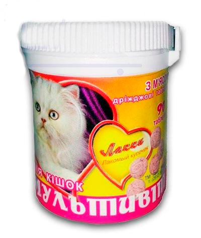 Витамины для кошек Лакки Мультивит с мясом, 90 таблеток