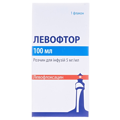 Левофтор раствор д/инф. 5 мг/мл по 100 мл во флак.