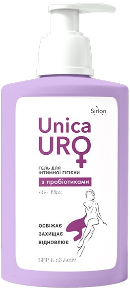 Гель для интимной гигиены UnicaUro MAX 45+  с пробиотиками, 250 мл