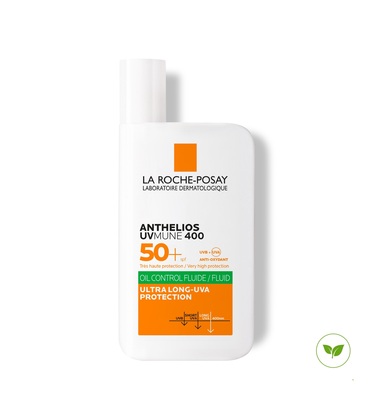 Флюид La Roche-Posay Anthelios UVMune 400 Oil Control SPF 50+ с матирующим эффектом для жирной чувствительной кожи лица, 50 мл.