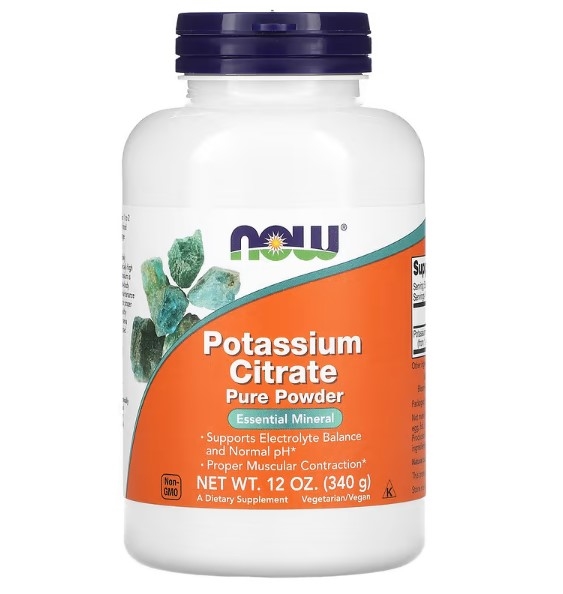 Калия Цитрат NOW Potassium Citrate Pure Powder, 340 г