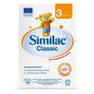 Смесь сухая молочная Similac Classic 3, для детей с 12 месяцев, 600 г