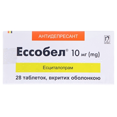 Эссобел таблетки, п/о по 10 мг №28 (14х2)