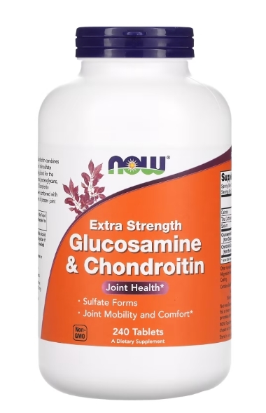 Хондропротектор NOW Extra Strength Glucosamine & Chondroitin таблетки №240