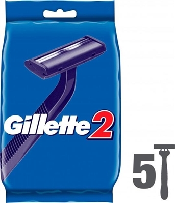 Бритвы Gillette 2 одноразовые, 5 штук
