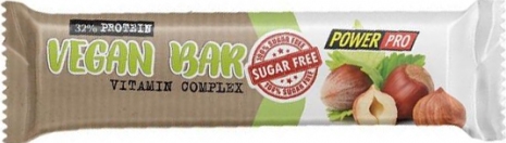Батончик Power Pro 32% Vegan орех с сухофруктами без сахара, 60 г