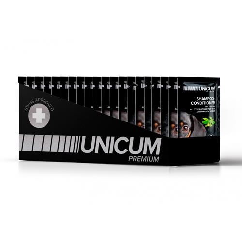 Шампунь-кондиціонер для собак Unicum UN-058 з олією чайного дерева по 15 мл 40 штук