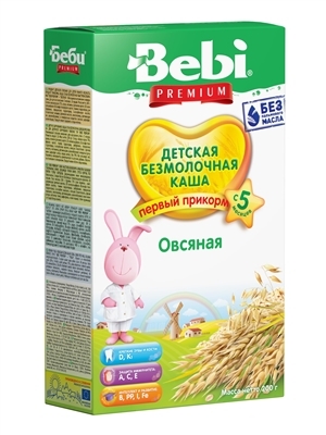 Каша безмолочная Bebi Premium Овсяная, с 5 месяцев, 200 г