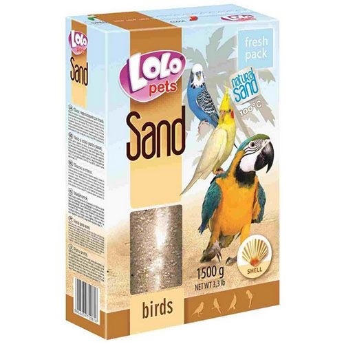 Песок для птиц Lolo Pets с ракушками, 1,5 кг