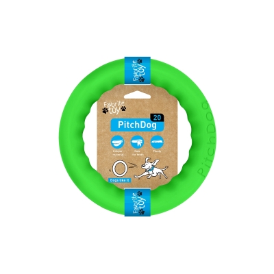Игрушка-кольцо Collar PitchDog для апортировки для собак, 20 см, салатовая