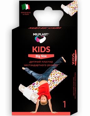 Пластырь медицинский Milplast KIDS Big Size для ран детский, нестандартного размера 50 см х 6 см, 1 штука
