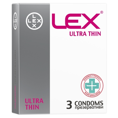 Презервативы Lex Ultra thin ультра тонкие, 3 штуки