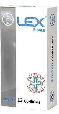 Презервативы Lex Ribbed с ребрами, 12 штук