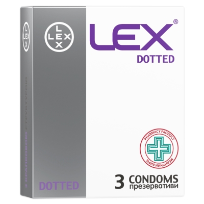 Презервативы Lex Dotted с точками, 3 штуки
