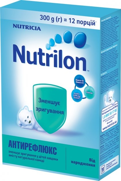 Смесь сухая молочная Nutrilon Антирефлюкс для питания детей с рождения, 300  г : инструкция + цена в аптеках | Tabletki.ua