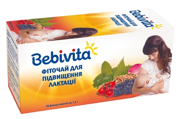 Фиточай Bebivita для повышения лактации, 20 фильтр-пакетов по 1,5 г