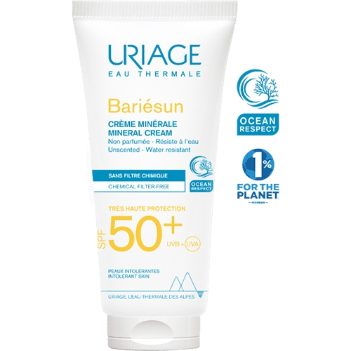Крем солнцезащитный Uriage Bariesun минеральный для лица и тела, SPF50+, 100 мл