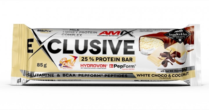 Батончик Amix Nutrition Exclusive Protein Bar white-chocolate, 85 г 1/12