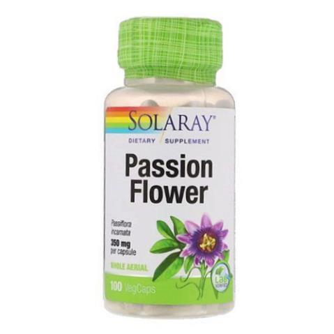 Пасифлора Solaray Passion Flower 350, 100 веганських капсул